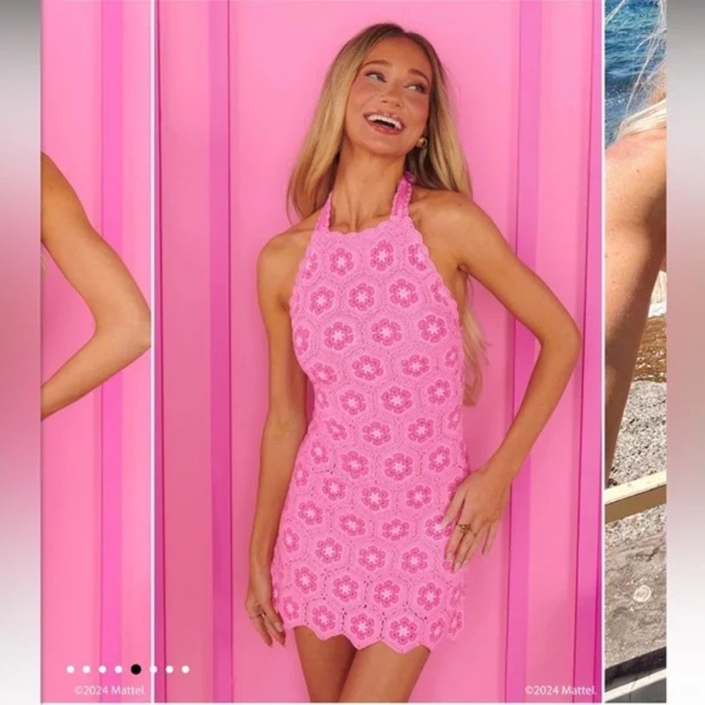 Limited Edition Show Me Your Mumu x Barbie Halter Crochet Dress 💕